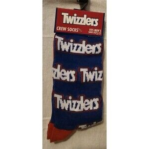 TWIZZLERS Novelty Crew Socks MENS Size 6-12 Odd Sox Candy Gift One-Pair